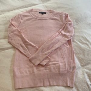 Banana Republic icy pink crew neck Italian merino wool blend sweater